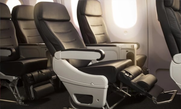 The plush and comfortable premium economy class of Air New Zealand - perfect for affordable long-haul travel.