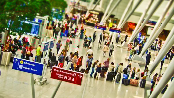 Long lines at the airport